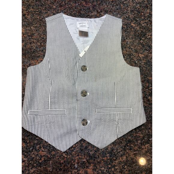 Gymboree Other - Gymboree Boys Gray Striped Vest Size 2t Easter Wedding NWT